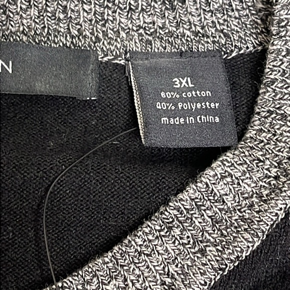 Sean John Black and Gray V-Neck Sweater - Picture 4 of 11